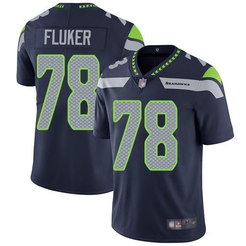 Seattle Seahawks Limited Navy Blue Men D.J. Fluker Home Jersey NFL Football #78 Vapor Untouchable